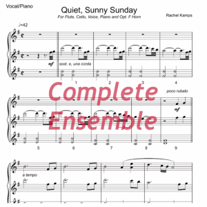 Quiet Sunny Sunday Complete Ensemble sheet music cover art