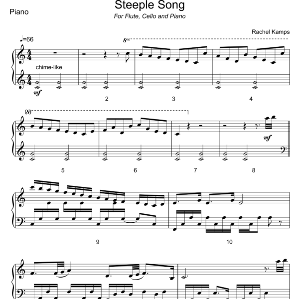 Steeple Song sheet music page